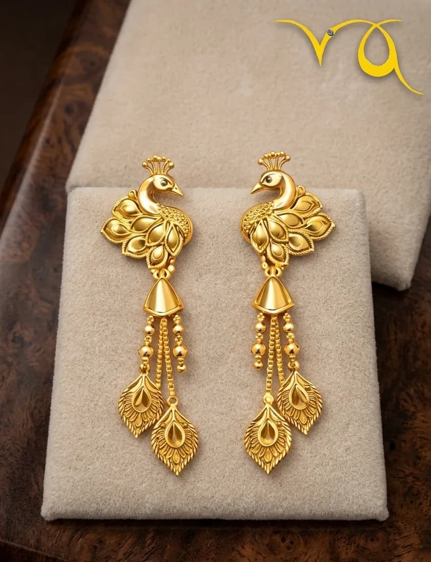 Mayura Gold Drop Earrings